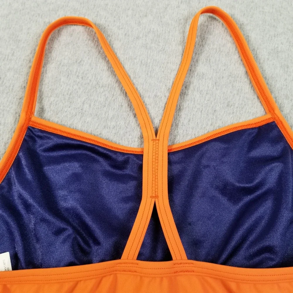 NEW Speedo Lifeguard Swim Tankini Top Women 8 Orange Bondi Beach Australia Lake